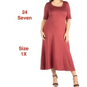 24seven Women's Red Maxi Dress